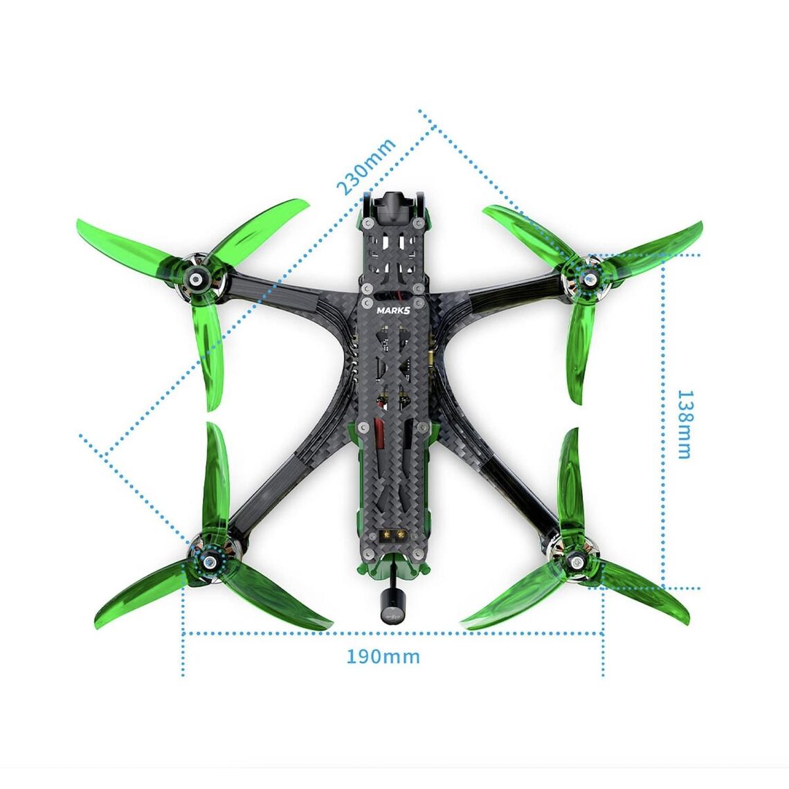 бпла квадрокоптер MARK5 DC HD O3 FPV