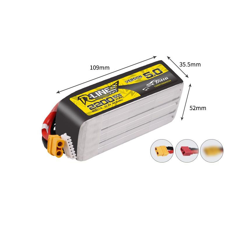 аккумулятор для fpv дрона 6S1P 150C 2200mAh 22.2V