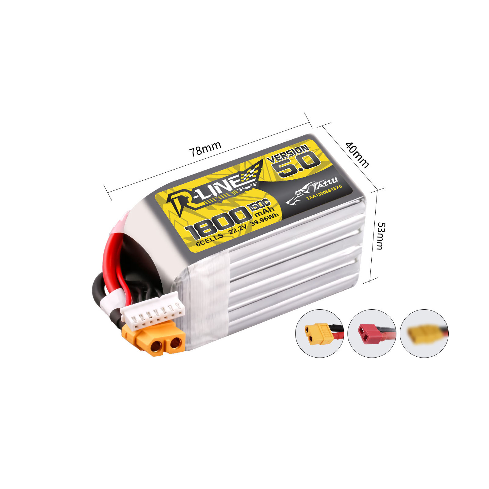 аккумулятор для квадрокоптера 6S1P 150C 1800mAh 22.2V