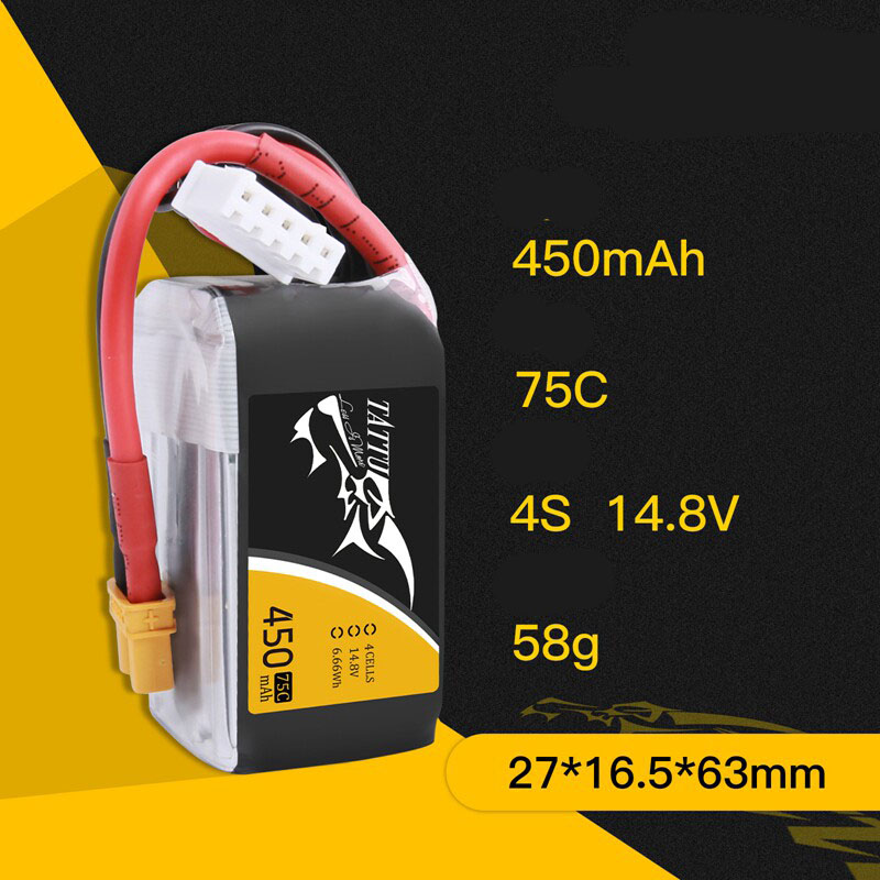 аккумулятор для дрона 4S1P 75C 450mAh 14.8V
