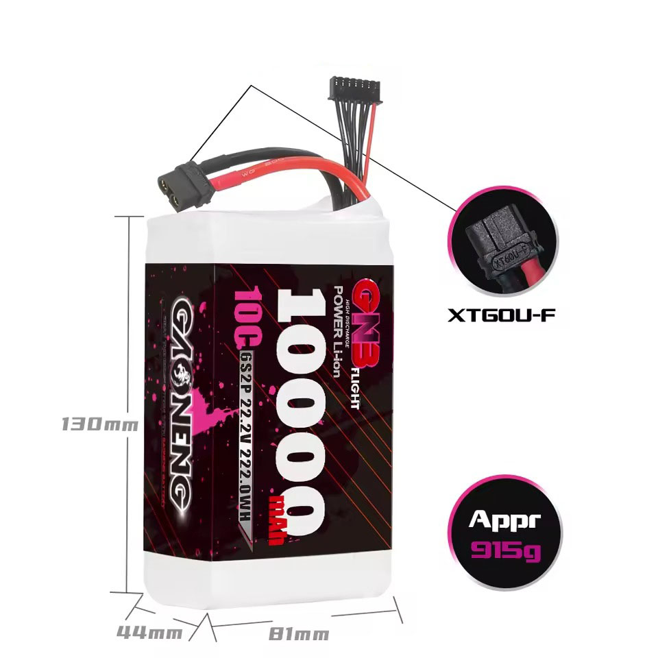 Li-ion аккумулятор 10000mAh 6S2P 10C 22.2V 3.7V